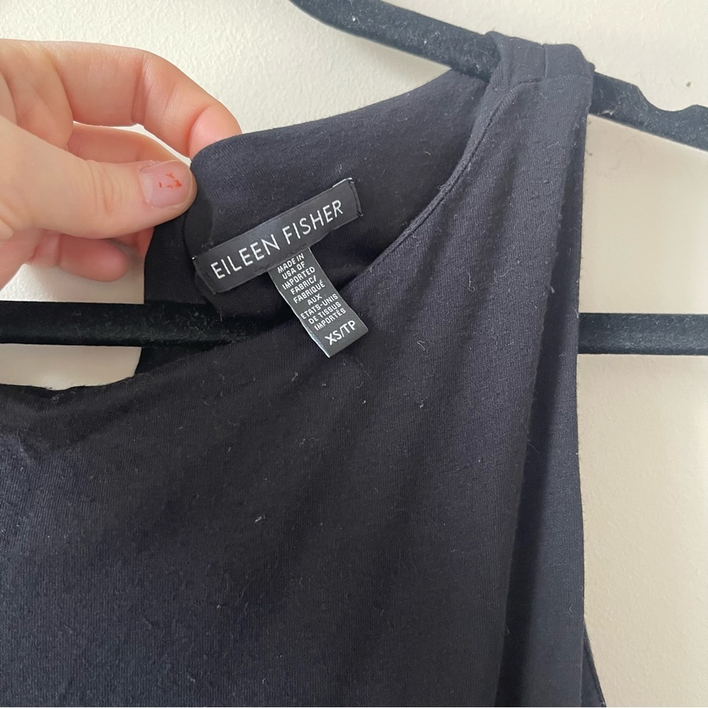 FINAL Eileen Fisher Casual Black Soft Dress - Picture 6 of 7